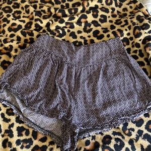 Navy patterned soft shorts